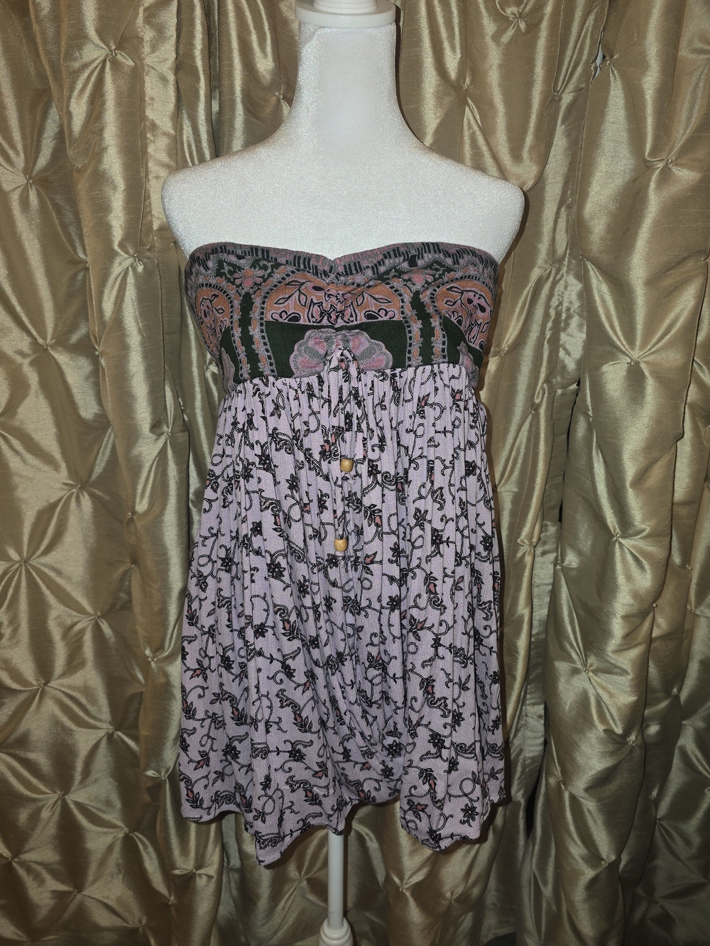 Free People Strapless Lavender Romper